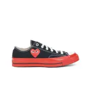 Converse x CDG PLAY Chuck '70 All Star Low (Black) Red Sole Men's Shoes