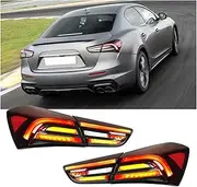 1 Pair Facelift Style LED Tail Lights Assembly Rear Turn Signal Lamp Replacement Compatible With Maserati Ghibli M157 2013-2020
