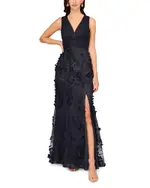Aidan Mattox Floral Applique Mermaid Gown - Exclusive
