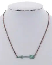 NEW Copper Patina Verdigris Arrow Southwest Western Pendant Charm Necklace