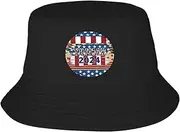 [OTIQTI ART] Bucket Hats Fashion Sun Cap Packable Outdoor Fisherman Hat for Women and Men USA Flag Trump 2024 Bucket Hats