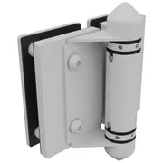 ProtectorAl Matt White Glass To Glass Hinge Set