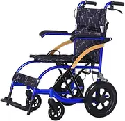 Wheelchairs, Lightweight Transit Travel Comfort Wheel Chair Portable Folding Mobility Scooters with Brake, Footrest, Armrest