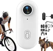 STALLIONFRAMES 4K Mini HandsFree BodyCam, Stallion Frames Body Camera, HD 1080p/4k Waterproof Action Camera with Magnetic Clip, 170° Wide Angle for Cycling, Pet Vlogging & Outdoor Travel (White-1080p)