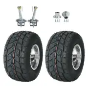 2pcs 10x4.50-5 Go Kart Wheel Tyre Rim+ 5" Stub Axle Hubs Scooter Golf Cart Trike