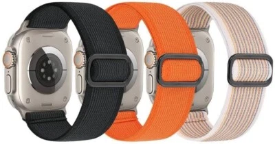 3 Elastic Band Compatible with Apple Watch Bands 38mm to 49mm FREE SHIPPING