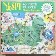 I SPY 63 Piece Puzzle Monster Workshop ~ Briarpatch ~ Scholastic ~ FREE postage