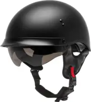 GMAX HH-65 HALF HELMET FULL DRESSED MATTE BLACK LG H9650076
