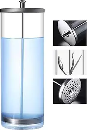 School Season Disinfection Jar, Professional Sterilization Glass Container Sanitizer Scissor Tweezers Disinfecting Jar Manicure Tools for Beauty SPA Salon(9 inch)