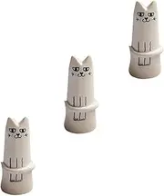 Set of 3 Cat Flower Vase,Mini Handmade Tiny Jardiniere,Handmade Vases,Aesthetic Miniature Vases,Cat Shape Jardiniere,Mini Flower Vases,for Tabletop Decoration