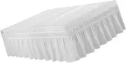 Mobestech Elegant Bed Shirt Dust Ruffle Bedding Skirt Polyester Bedding Pleated Skirt for Home