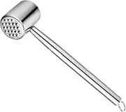 GRADENEVE Stainless Steel Loose Meat Hammer Stainless Steel Meat Mallet Kitchen Hammer for Meat Cooking Mallet Meat Tenderizer Hammer Meat Mallet Pounder Kitchen Tools Meat Tool Silver
