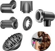 Diffuser and Adaptor for Dy son Airwrap Styler, 6 Pack Hair Dryer Diffuser Attachment Compatible with Airwrap Styler Converting to Hair Dryer