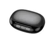 1 Pair VG-T09 Wireless Earbuds Touch Control LED Display Earhook True Wireless Stereo Bluetooth-compatible 5.0 Earphones for Sports-Star Black