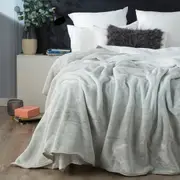 Renee Taylor heavy weight Acrylic Mink blanket Dove 220 x 240 cms