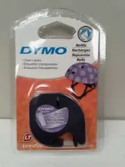 Dymo LetraTag Plastic Label Refill Tape (New, Sealed, 1/2 Inch, 91331)
