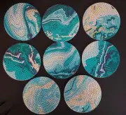 Blue Seas and Sandbars coasters