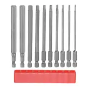 10Pcs Hex Head Wrench Drill Bit Metric H1.5, H2, H2.5, H3, H4, H5, H6, H7, H8