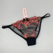 Agent Provocateur Lexx Black Neon Orange Brief AP3 Medium NWT