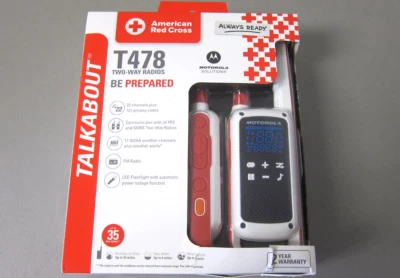 NEW - Motorola T478 Talkabout Two Way Radios - American Red Cross -FREE SHIPPING