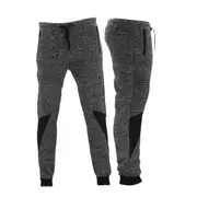 FIL Men's Skinny Jogger Gym Track Pants Zip Pockets Cuff Marle Sweat Pants