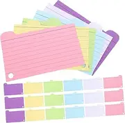 TEHAUX Index Cards Bulk Set College Study Essentials Punchhole Ring-Bound Notebook Memory Vocabulary Flashcards for Students