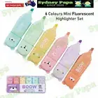 6 Macaroon Colours Mini Highlighter Set Fluo Marker Pen School Office Stationery