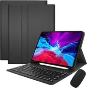 [Jarttarn] Compatible with Samsung Galaxy Tab S9 FE Plus 2023 12.4 inch (SM-X610/X616) Case with Keyboard and Mouse, Detachable Magnetic Keyboard Case with Pen Holder (Black)