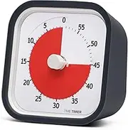 Time Timer TTM9-W Study Timer, Mod (with Cover, Charcoal Gray, 3.5 inches (9 cm), 60 Minutes, Learning Alarm, Genuine Product