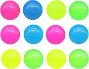 Glorbs Balls, 12 Pack Stickys Balls, Ceiling Balls, Sticky Glows Balls, 4.5cm Stickys Balls to Throw at Ceiling, Bounce Back to You, Colorful Dream Balls Glows in The Dark, Stress Balls for Kid Adult