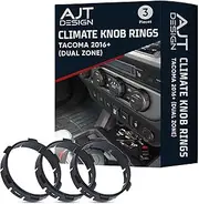 AJT DESIGN Climate Rings (2016+ Tacoma DUAL ZONE) - Black, 2-Way, Push Button, Manual, Surface Mount, Touch Control