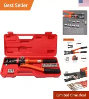 Hydraulic Wire Crimper - Battery Lug Terminal Cable Crimping Tool - 8 Dies - 12