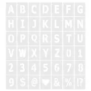 6 Inch Letter Number Stencils Alphabet Templates Set 6" Width, White 42pcs