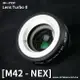 【199超取免運】[享樂攝影](客訂商品)中一光學Lens Turbo II 2代減焦環 M42 - NEX SONY相機 減焦增光環廣角轉接環東蔡Zeiss蔡司 A6000 A5100 A6100 NEX7【全壘打★APP下單跨店最高20%點數回饋!!】