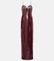 [Rebecca Vallance] Rebecca Vallance x Nicky Hilton Zelda sequined gown UK 14 red