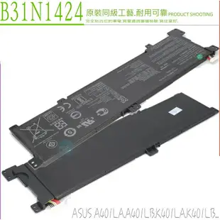 ASUS B31N1424 電池 原裝 華碩 K401,K401LA,K401LB,K401UB,K401UQ,A401LA,A401LU,A400, A401,A400U, A400UQ,A401L, A401LB, A401U ,A401UQ,B31BN91