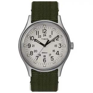 【TIMEX】 天美時 MK1 潮流軍錶 (銀面/銀綠條紋 TXTW2R80900)