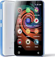 Innioasis 160GB MP3 Player with Bluetooth and WiFi, Android Music Player with Spotify,Amazon Music,Pandora,APP Store, 4" Full Touch Screen MP3 Player with Audible,Libby,Hoopla (White-Blue)