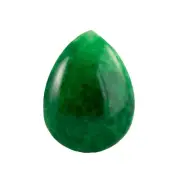 Vintage Jade Matrix Glass Teardrop Cabochon 40X30mm (1) cab6031C
