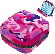 Period Bag,Sanitary Napkin Storage Bag,Abstract Pink Camo,Tampon Bag for Purse