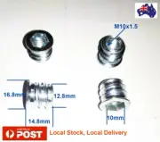 Qty 10 M10 15mm Hard Wood Timber Threaded Flange Zinc Steel Insert Allen Hex Nut