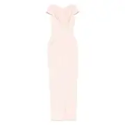 [Rhea Costa] Rhea Costa Draped Maxi Dress 44 IT PINK
