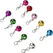 WOONEKY 10Pcs DIY Hanging Cat Bells Multi Function Wear Resistant Pet Collar Bells for Dogs Cats for Craft Projects Christmas Decor Wind Chimes