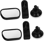 MOBUTOFU 2pcs Car Mirror Adjustable Wide Angle View for Backseat Observation Shatterproof Design for Safety Easy Install Automotive Interior Mirror