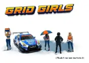 Grid Girls 5 Pc. Set w/ 4 Diecast Figures and 1 Umbrella LE to 3600 1/64 Scale