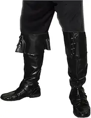 Smiffys Adult Unisex Pirate Boot Covers, Black, One Size, 26736