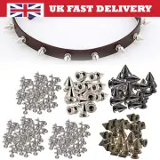 100pcs Punk Spike Cone Studs Tree Shape Rivets with Pins Leather Craft Handbags