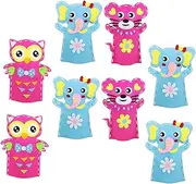 NAMOARLY 8sets Animal-Shaped Hand Puppet Making Toys DIY Creative Cloth Puppets for Boy Girl Develop Imagination Coordination Color Recognition Safe Non-Woven