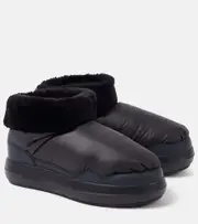 [Chloe] Chloé Polar faux shearling-trimmed ankle boots AU 9 black