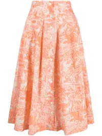 在飛比找Farfetch優惠-Toile de Jouy-print midi skirt